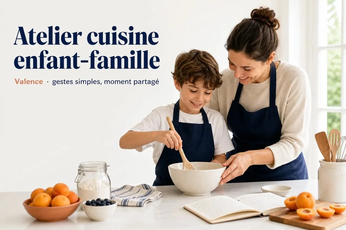 Cours de cuisine valence pour enfants et familles dans un atelier ludique