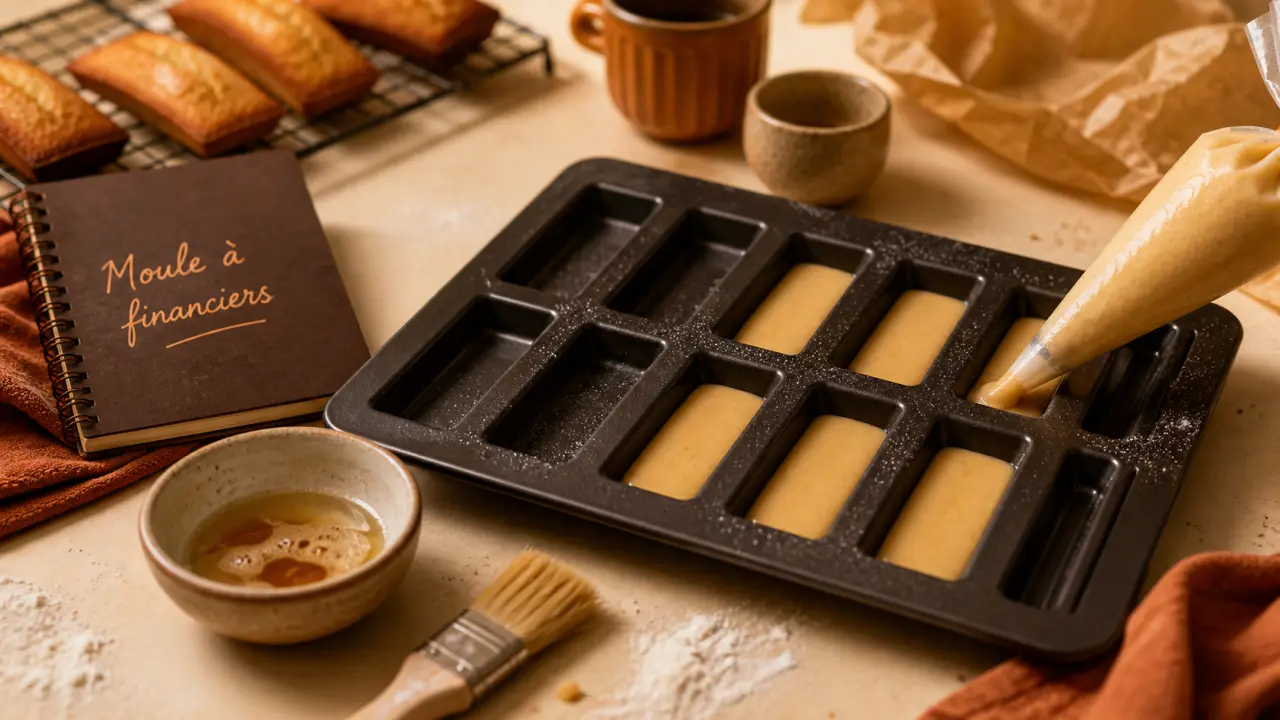 Moule à financiers acier et silicone pour démoulage net