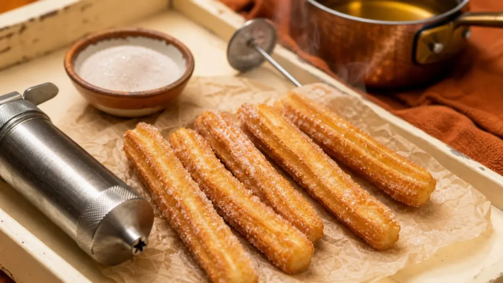 La véritable recette de churros de fête foraine : 180 °C, pâte ferme, sucre cristal
