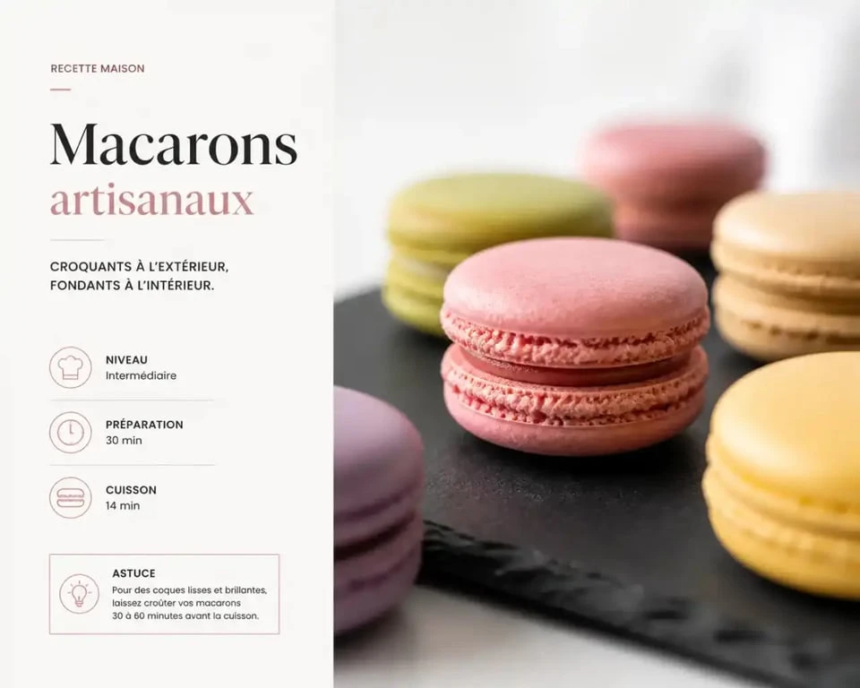 Macarons de Nancy faits maison pour un cours de cuisine à Nancy
