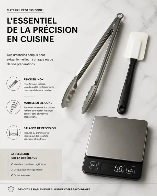 Ustensiles de cuisine professionnels indispensables