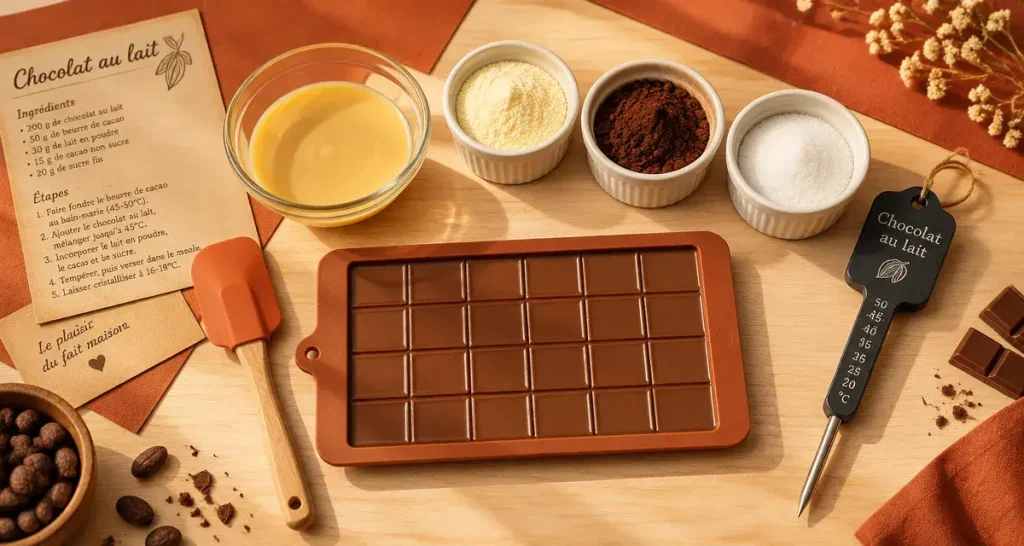 Chocolat au lait maison : pourquoi le lait liquide fait rater la tablette