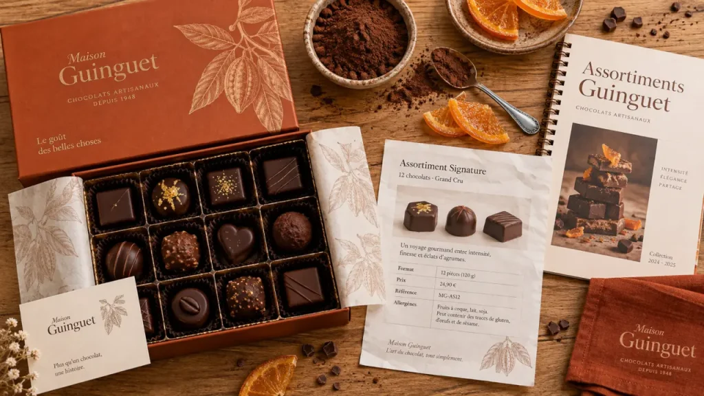 Maison Guinguet chocolat : trouvez les produits et assortiments sur les pages officielles