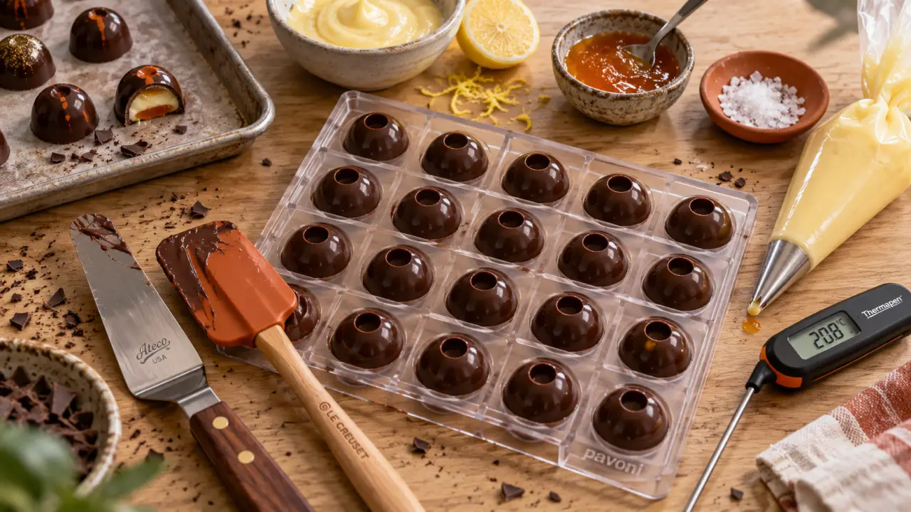 Recette chocolat maison fourré : coques fines et cœur fondant